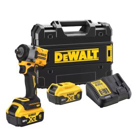   DeWalt 18V XR 1/2 kompakt ütvecsavarozó 2 × 5,0 Ah akkumulátorral, töltővel, kofferben DCF922P2T-QW