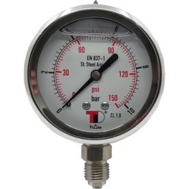   Glicerines manométer DN63 BSP1/4 alsó csatlakozású 0-40Bár"
