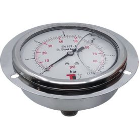   Glicerines manométer DN63 BSP1/4 hátsó csatlakozású 0-250Bár"