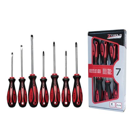 Z-TOOLS Csavarhúzó készlet 7r. SL+PH+PZ mágneses/040302-0152