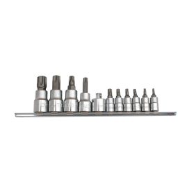   HANS 1/4+3/8 furatos Torx bit-dugókulcsfej klt. 11r. TH10-TH60 56025-11
