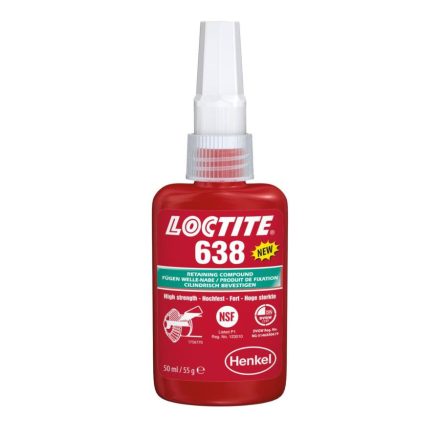 Loctite 638/50ml nagy szilárdságú rögzítő, olajos felületen is működik (1803358)