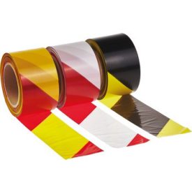 Jelzőszalag 5cm x 100m piros/fehér 70010